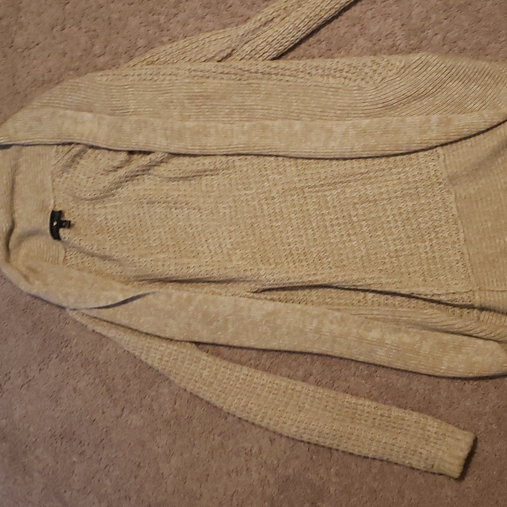 Knit nude long sleeve sweater cardigan